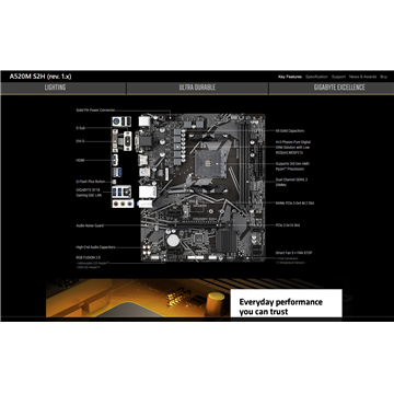 Gigabyte A520M S2H AMD A520 chipsets MicroATX